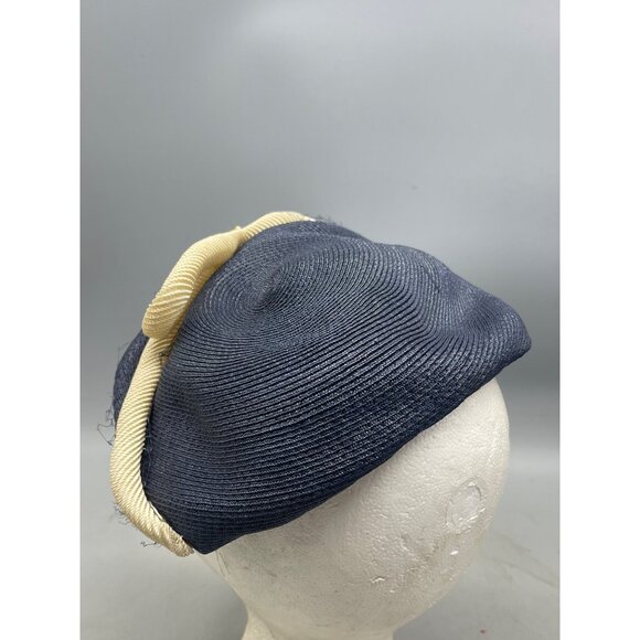 Vintage hat cap theater costume womens blue white Halloween one size READ - Picture 3 of 7